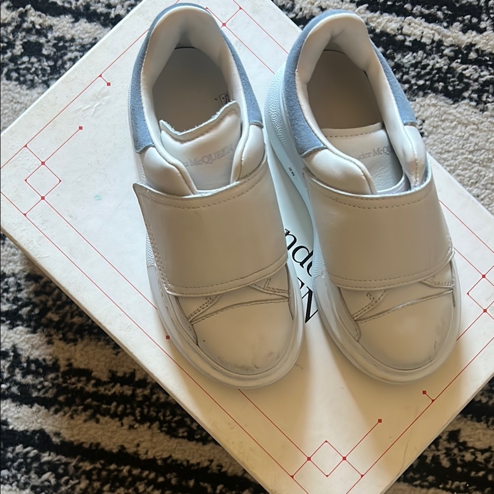 Alexander McQueen White and Gray Sneakers